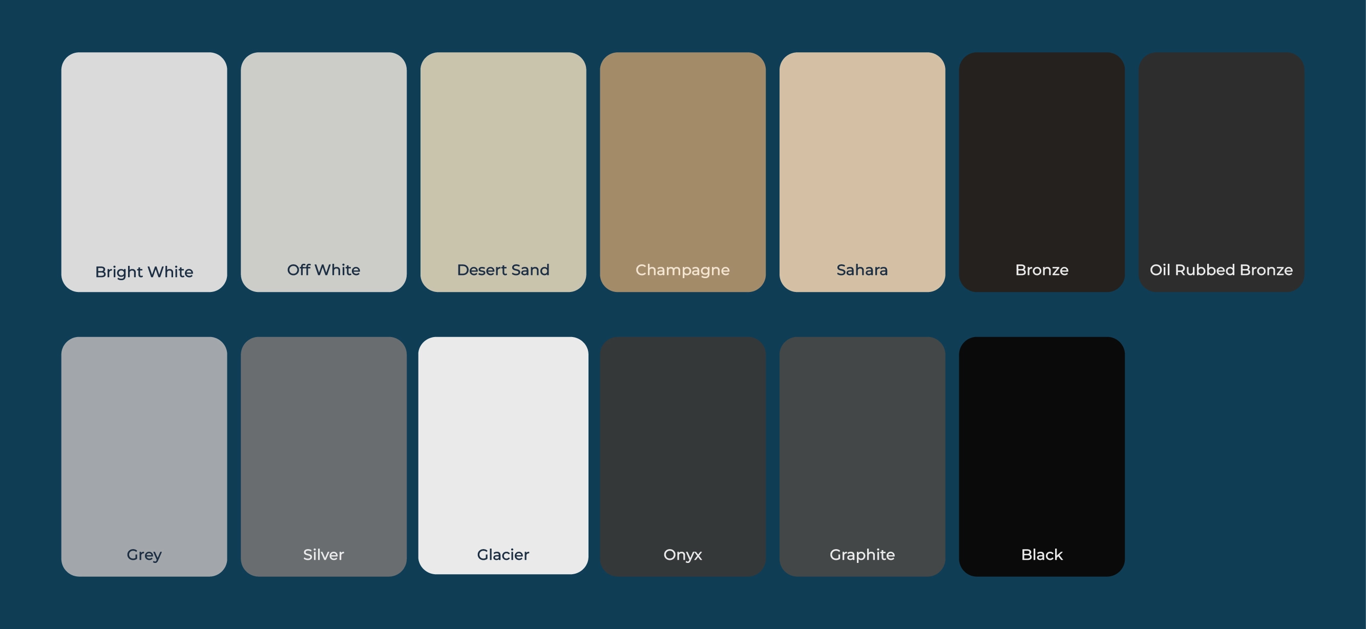 Apollo motorized garage screen powder coat color options